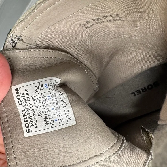 Sorel Major Carly Leather Wool Side Zip Lace Up Combat Boots (Women’s Size 6) - Picture 5 of 5